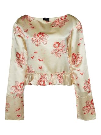 Marni floral-print blouse - women - Silk - L - Neutrals