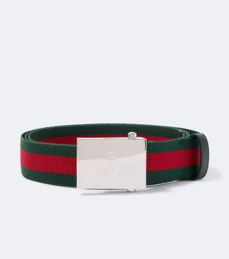 Gucci Web Stripe canvas belt