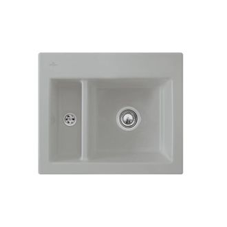 Villeroy & Boch Villeroy&boch - Fregadero De 1 Seno Y Medio Villeroy Et Boch Subway 60 Xm 62 X 51 Cm Sin Escurridor Fossile Ceramicplus Con Desag&uuml;e Autom&aacute;tico