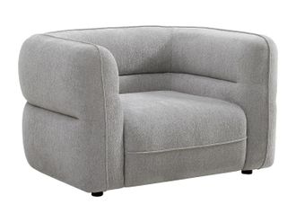 Vente-Unique Poltrona In Tessuto Ciniglia Grigio Taliena
