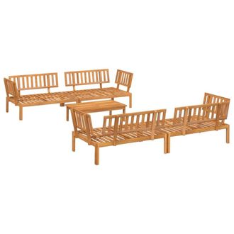 Berkfield Home 5 Piece Garden Pallet Sofa Set Solid Wood Acacia in Brown