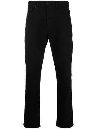 Diesel high-waisted tapered jeans - men - Calf Leather/Cotton/Spandex/Elastane - 27/32 - Black