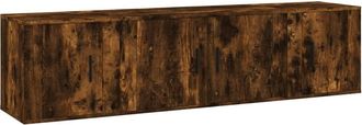 Berkfield Home 3 Piece TV Cabinet Set Smoked Oak Engineered Wood in Brown