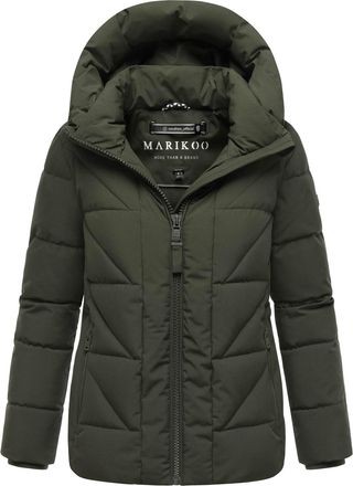 Marikoo dames winterjas Kuschelnasee met capuchon en fleecevoering