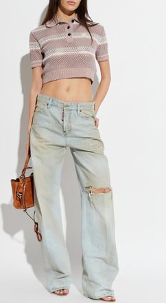 Amiri Polo With Logo, Womens, Pink