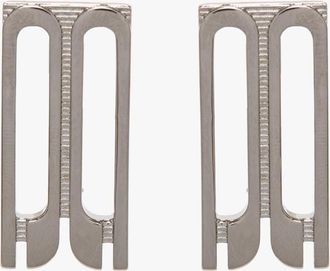 Victoria Beckham Dorian Stud Earrings In Silver