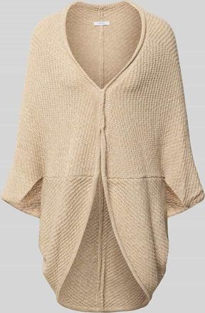 OPUS Poncho mit gerippten Abschlüssen Modell Amaryllis in Beige, Größe 1