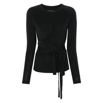 Yohji Yamamoto T Shirt Nero-Donna