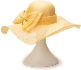 Collection XIIX Large Bow Sinamay Floppy Hat in Pale Yellow at Nordstrom Rack