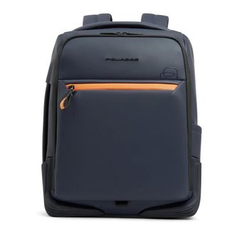 Piquadro Tassen, Heren, Blauw, ONE Size, Waterafstotende Reislaptop Rugzak 15.6