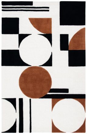 Safavieh Alfombra lana/algod&oacute;n marfil/negro 122 x 183 cm