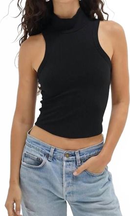 LnA Detra Mockneck Tank Top In Black