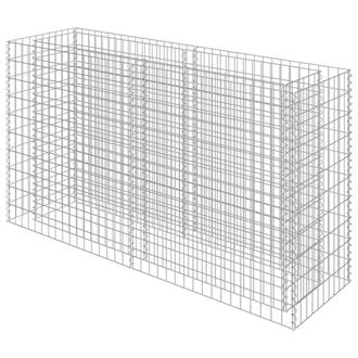 Berkfield Home Gabion Raised Bed Galvanised Steel 180x50x100 cm in Silver | Size: 180 x 50 x 100 cm