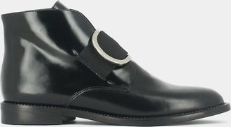 Jonak Leren bottines met gesp Dida