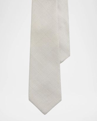 Ralph Lauren Men & apos;s Glen Plaid Cashmere-Silk Tie
