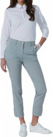 Daily Sports Diane Ankle Golf Pants In Check/ Khaki