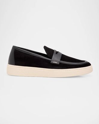 Giuseppe Zanotti GZ 94 Suede Penny Loafers