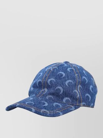 Marine Serre denim moon print baseball cap