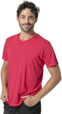 Anonym Apparel T-shirt framboise &agrave; manches courtes - Heren - T-shirts - Rood - 2XL - Tweed - Tops