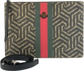 Gucci Pre-owned GG Supreme GG Kaleido 2way schouder clutch tas - Heren - Vintage Clutch - Veelkleurig - ONE Size - Leer - Vintage