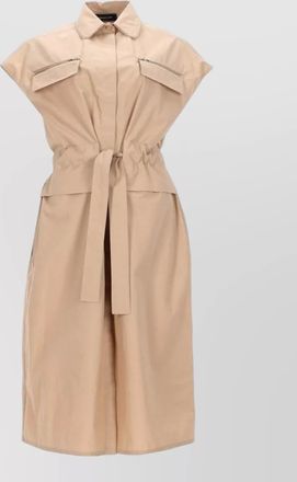 Fabiana Filippi dress belted waist cap sleeves pockets