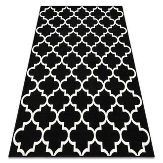 RugsX Rugsx - Alfombra Bcf Morad Trelis Espaldera Marroqu&iacute; - Negro Black 160x220 Cm