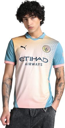 Puma Mens Manchester City FC 2024/25 Replica Definitely City Jersey - Pink - Size: L