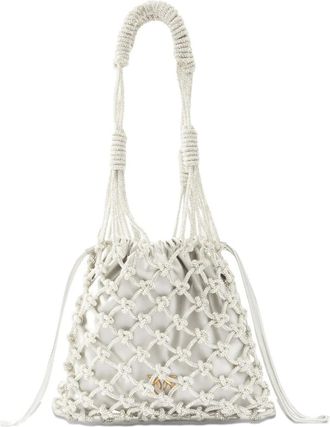 Pinko Woven Mesh bucket bag - Grey