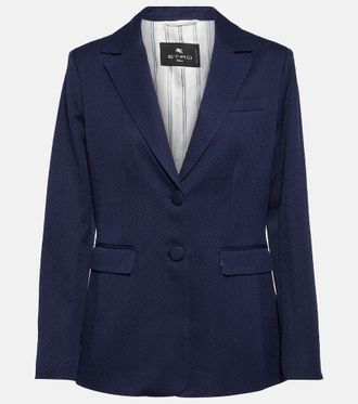 【送料&関税込】Etro Double-breasted Jacket DOUBLE-BREASTED JACKET IN PRINTED CORDUROY VELVET | Jackets