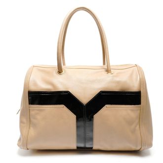 Saint Laurent Beige Leather Boston Bag (Pre-Owned)