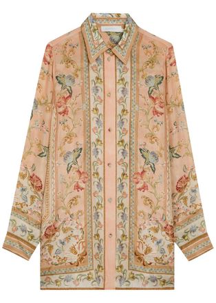 Zimmermann Roselight Printed Silk Shirt - Pink - 00 (UK 6 / XS)