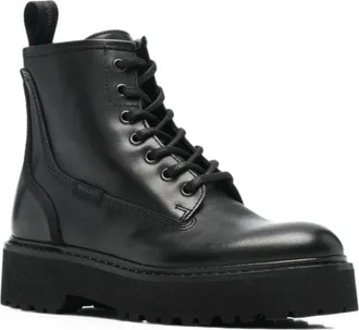 Woolrich Leather Lace-Up Boot - Black