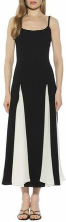Alexia Admor Corvin Colorblock Godet Maxi Dress in Black/White at Nordstrom Rack, Size 12