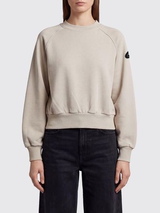 Moose Knuckles Felpa girocollo in misto cotone con logo applicato