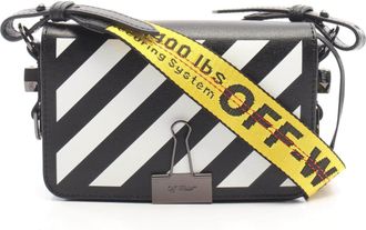 Off-white Diagonal Binder Leather Shoulder Bag