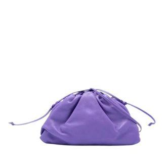 Bottega Veneta Pre-owned Clutches, female, Purple, Size: ONE SIZE Pre-owned Leather Pouch