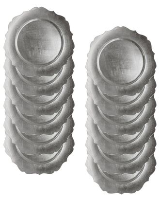 American Atelier Dnu American Atelier Set Of 12 Scallop Charger Plates