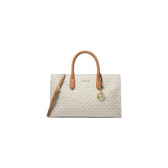 Michael Kors Md Ew Tz Satchel - Dames - Tassen - Beige - Maat: ONE Size