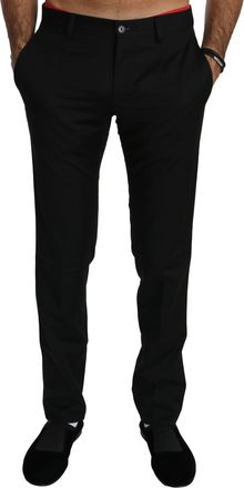 Dolce & Gabbana Black Dress Formal Trouser Mens Wool Mens Pants