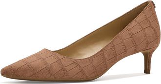 Michael Kors Alina Flex Kitten Pump Womens Shoes Luggage : 9.5 M, Synthetic/Textile