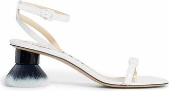 Loewe White Lamb Leather Stiletto Heel Womens Sandals