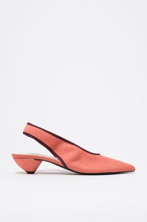 Bimba & Lola Suede Slingback Shoe With Low Heel in Salmon at Nordstrom, Size 35