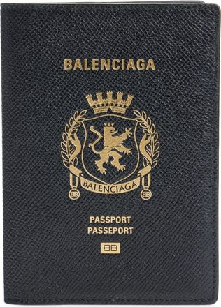 Balenciaga Passport Leather Vertical Bifold Wallet in 1000 Black at Nordstrom