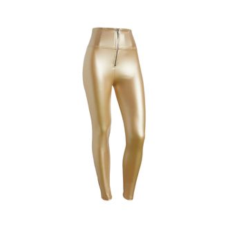 Freddy Pantaloni WR.UP vita altissima in similpelle metallizzata