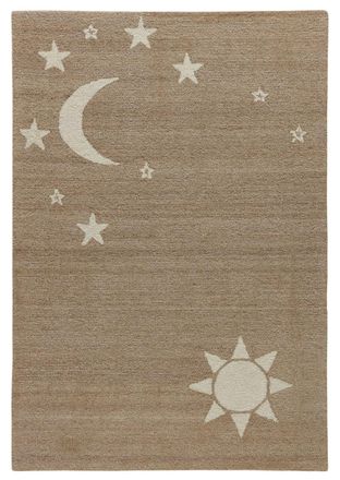 Natur Pur Alfombra de habitaci&oacute;n infantil tejida a mano - cielo arena 140x200 cm