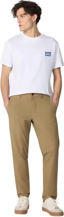 Save The Duck Broeken, Heren, Beige, XL, Leer, Corbin Slim Pants
