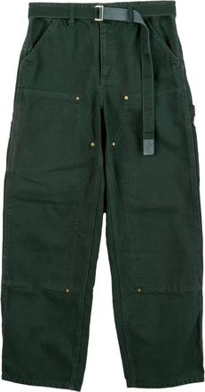 sacai x Carhartt WIP Pantaloni con cintura - Verde