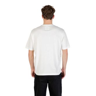 A|X Armani Exchange Logo-Print Cotton T-Shirt - Cream