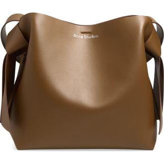 Acne Studios Midi Musubi Leather Bag in Camel Brown at Nordstrom
