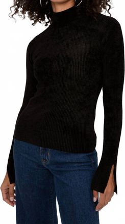 Iro Maissa Mock Neck Top In Black